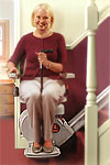 Installing a stair chair can make your home accessible again. stair chair, stair lift, home elevator, wheelchair lift